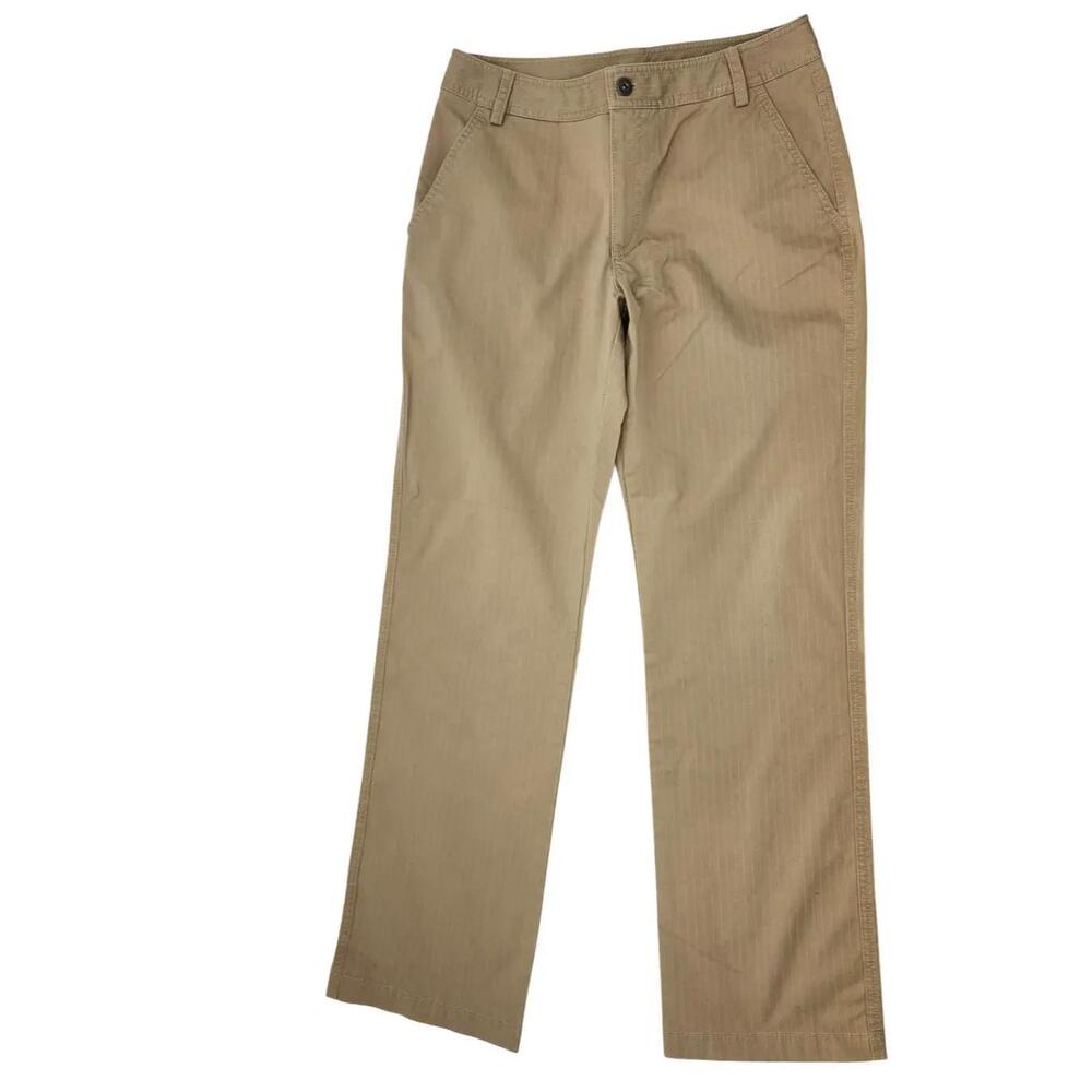 Rafaella. Khaki, Textured Wide Leg Pants. Size: 6